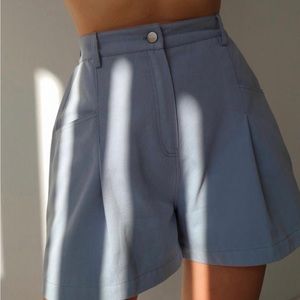 Blue Shorts Linen. Size S (US 2 or 4)